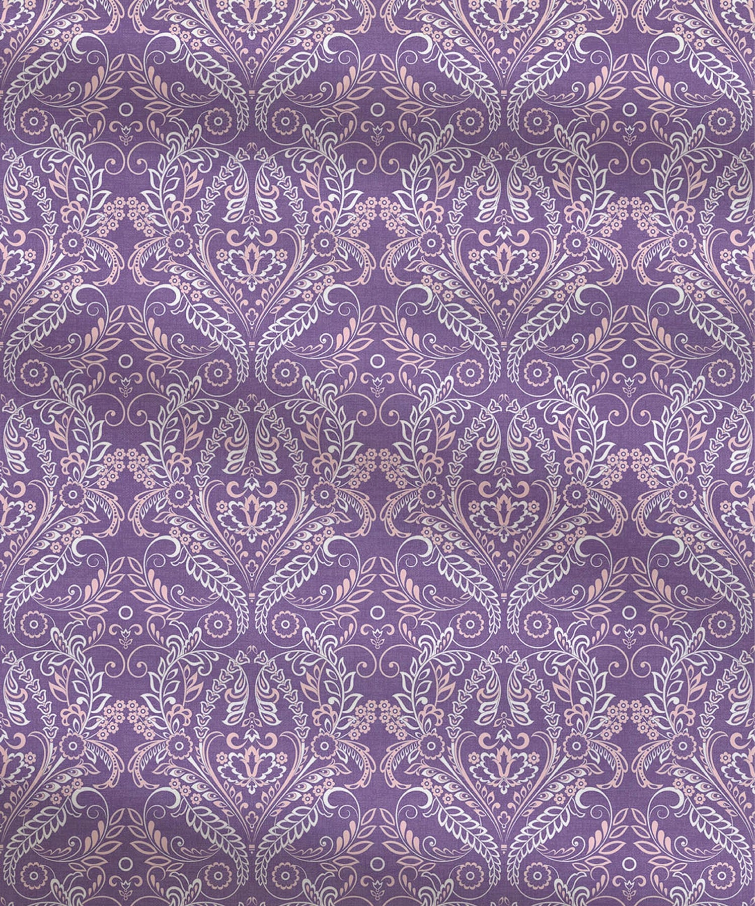 Moments Queen Bedsheet Set, Irene Purple |120 TC Cotton