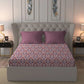 Moments Queen Bedsheet Set, Evelyn Mauve |120 TC Cotton