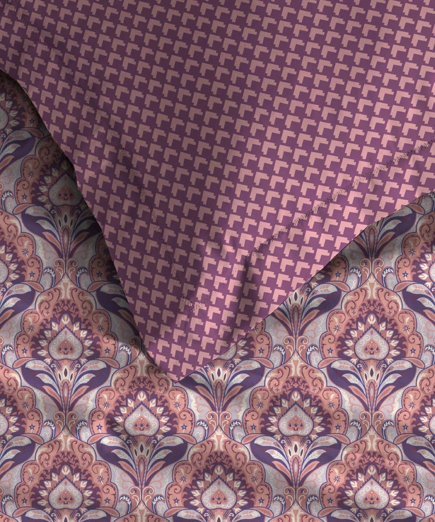 Moments Queen Bedsheet Set, Evelyn Mauve |120 TC Cotton