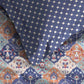 Moments Queen Bedsheet Set,Vivienne Blue|120 TC Cotton