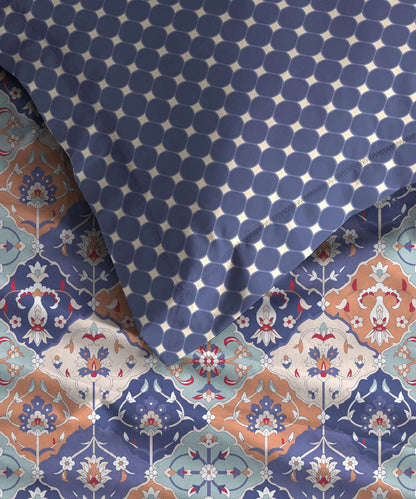 Moments Queen Bedsheet Set,Vivienne Blue|120 TC Cotton