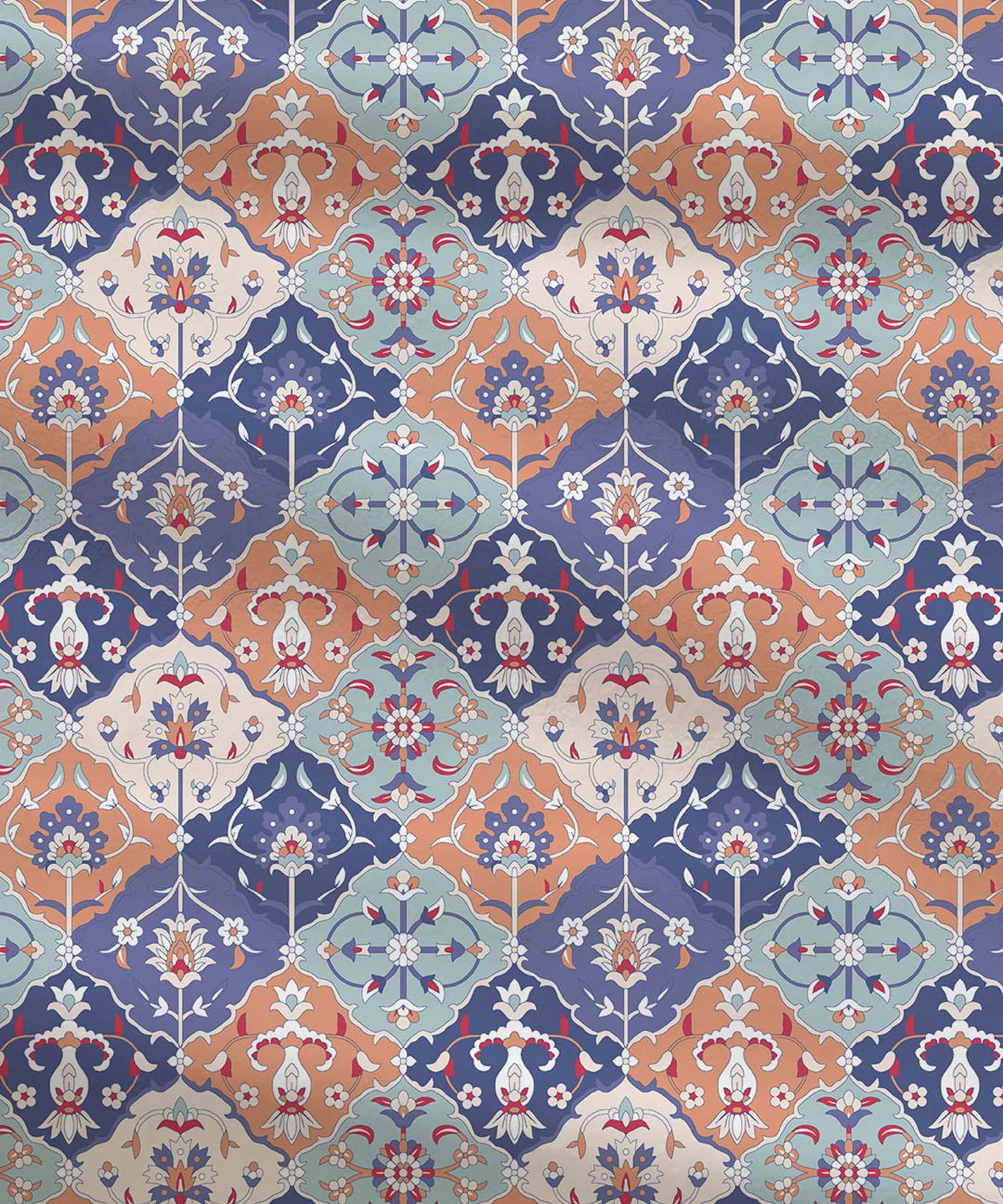 Moments Queen Bedsheet Set,Vivienne Blue|120 TC Cotton