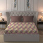 Moments Queen Bedsheet Set,Vivienne Brown|120 TC Cotton