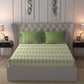 Moments Queen Bedsheet Set, Clara Green|120 TC Cotton