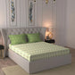 Moments Queen Bedsheet Set, Clara Green|120 TC Cotton