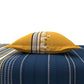 Carnival Gold Art Deco King Bedsheet, Athena Navy| 144 TC Cotton| 2 Pillow Covers
