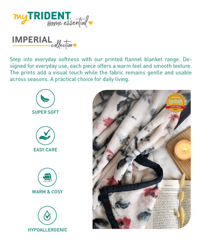 Home Essential Imperial Single Blanket, Dahlia| 290GSM Polyster