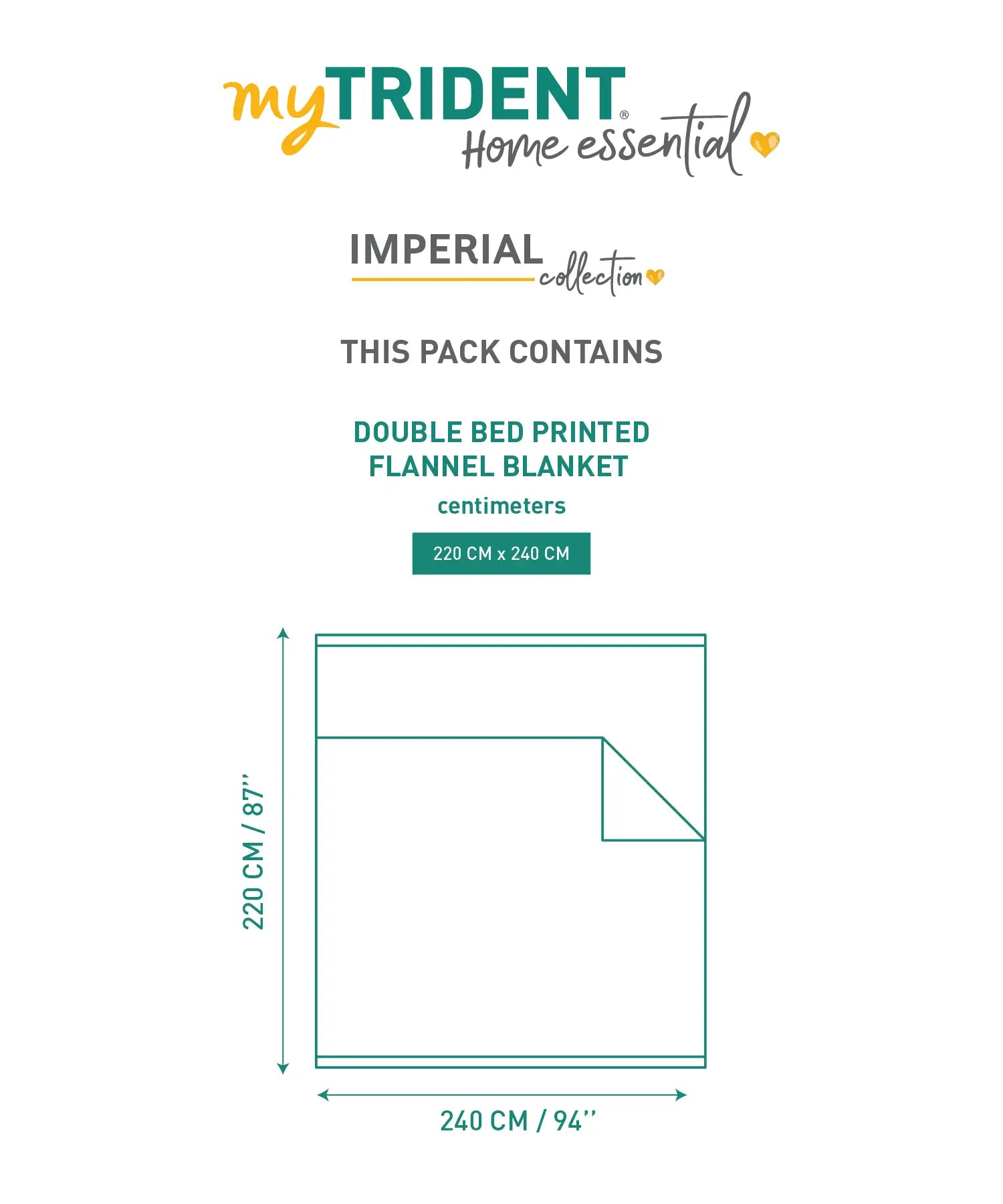 Home Essential Imperial Double Blanket, Estele| 290GSM Polyster