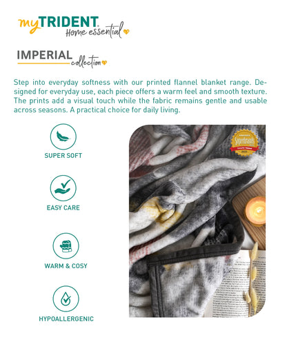 Home Essential Imperial Single Blanket, Levi| 290GSM Polyster