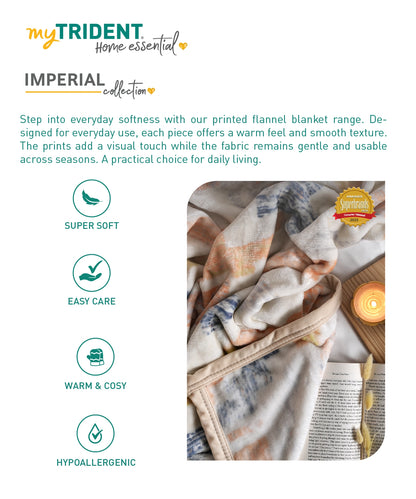 Home Essential Imperial Single Blanket, Logan| 290GSM Polyster
