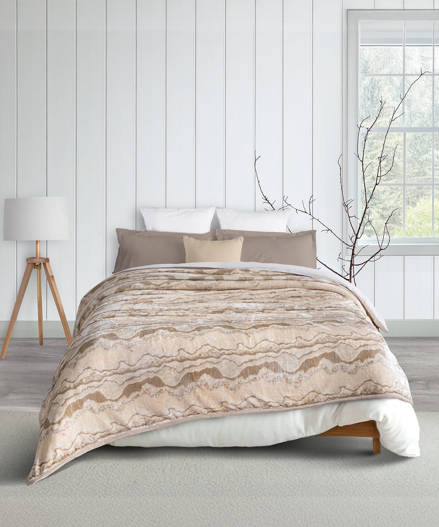 Home Essential Imperial Double Blanket, Terra| 290GSM Polyster