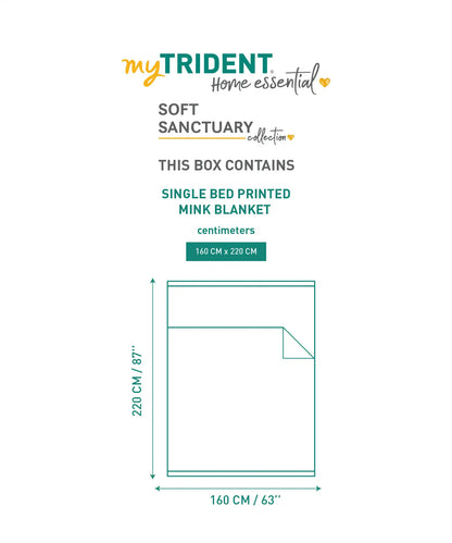 Home Essential Soft Sanctuary Single Blanket, Coco|1.8 KG Polyster