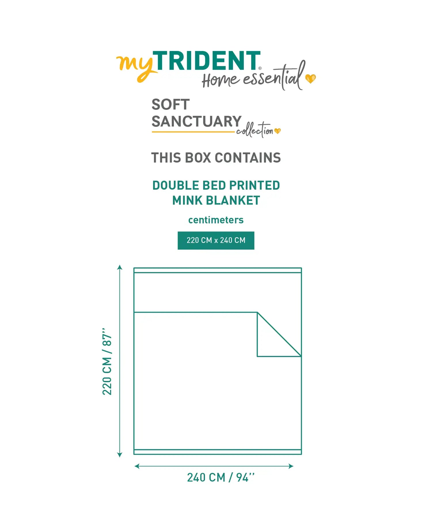 Home Essential Soft Sanctuary Double Blanket, Nolan|2.7 KG Polyster