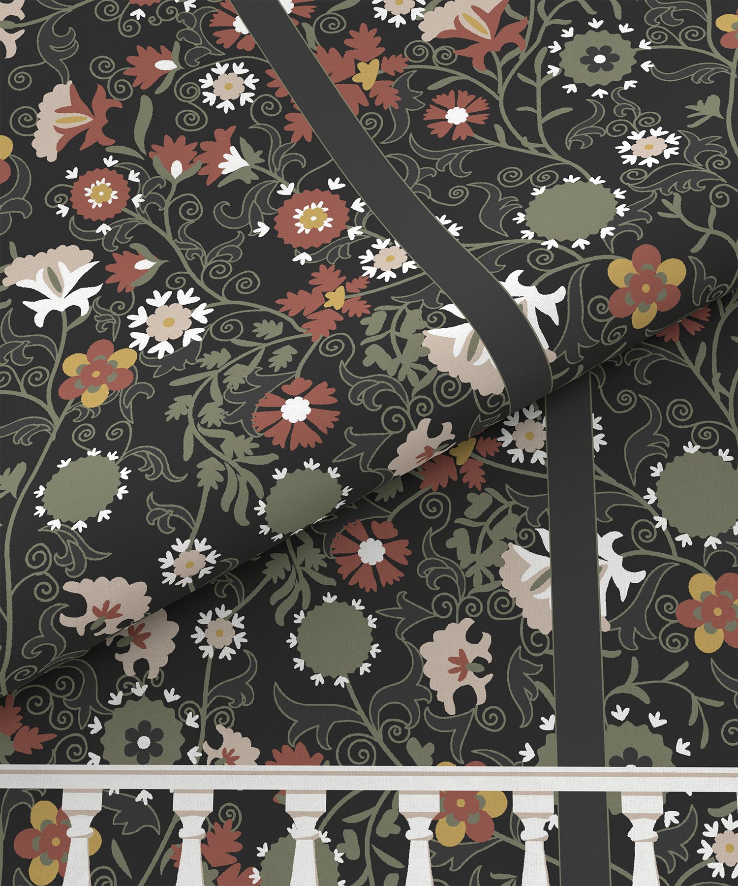 Home Essential  Suzani King Bedsheet, Angan Phool|144TC Cotton| 2 Pillow Covers