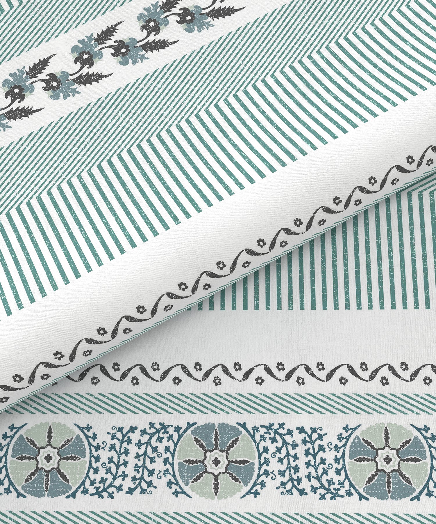 Home Essential  Suzani King Bedsheet, Naqsh|144TC Cotton| 2 Pillow Covers