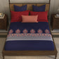 Home Essential  Suzani King Bedsheet, Neel Tara|144TC Cotton| 2 Pillow Covers