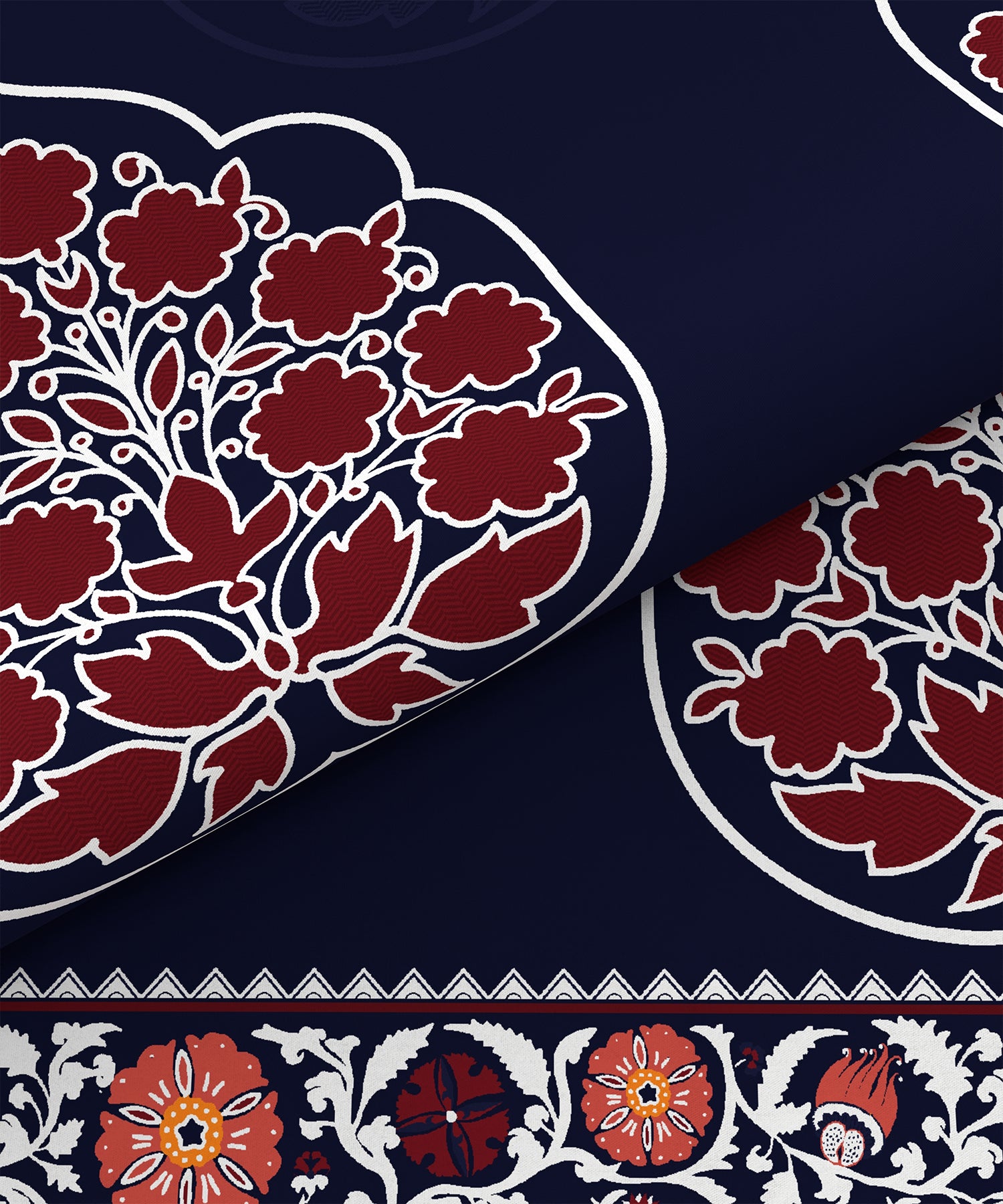 Home Essential  Suzani King Bedsheet, Neel Tara|144TC Cotton| 2 Pillow Covers