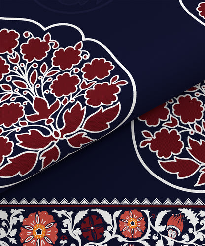 Home Essential  Suzani King Bedsheet, Neel Tara|144TC Cotton| 2 Pillow Covers