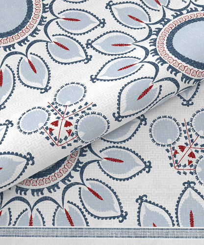 Home Essential  Suzani King Bedsheet, Vata Stuti|144TC Cotton| 2 Pillow Covers