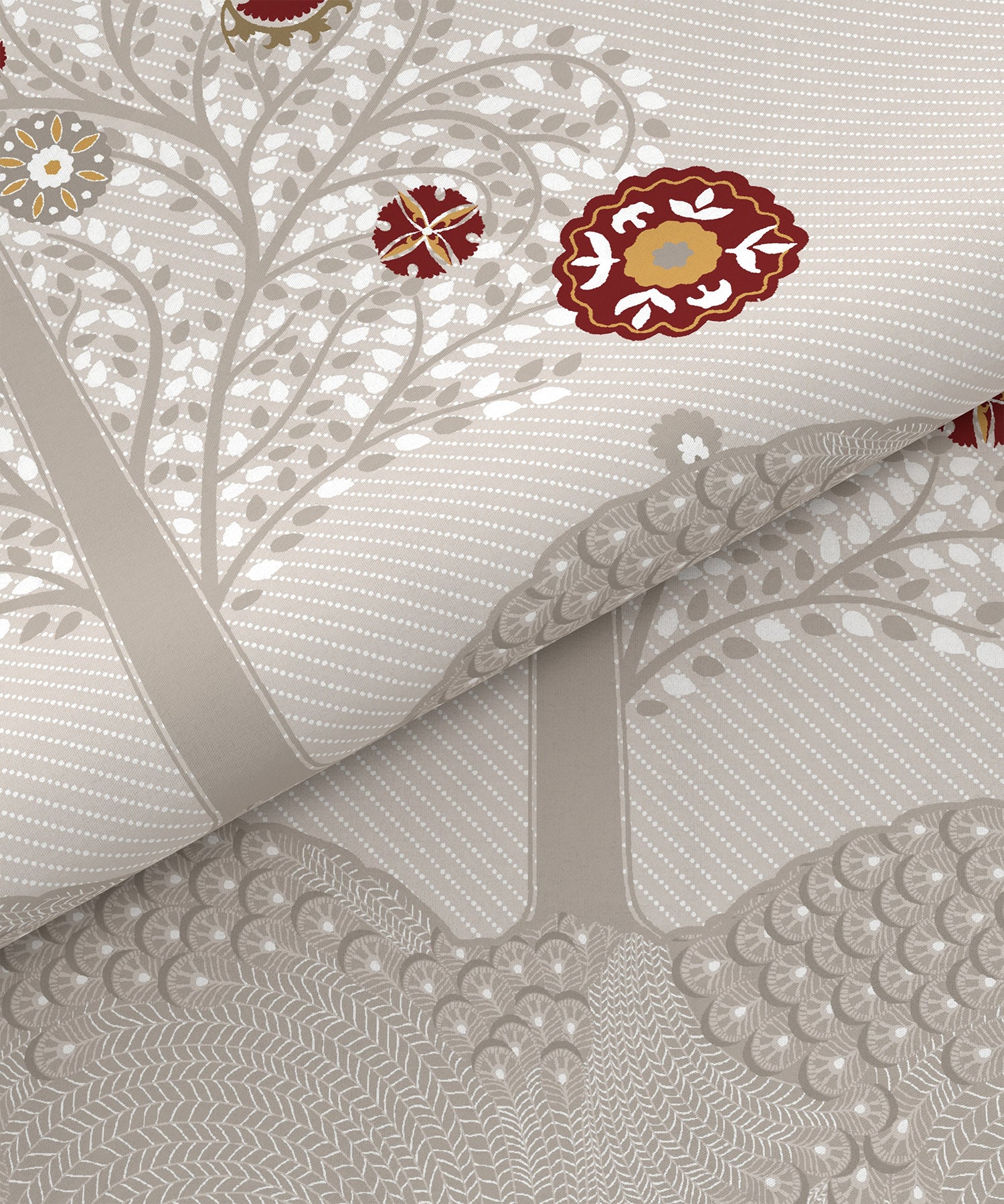 Home Essential  Suzani King Bedsheet, Zulfiyan|144TC Cotton| 2 Pillow Covers