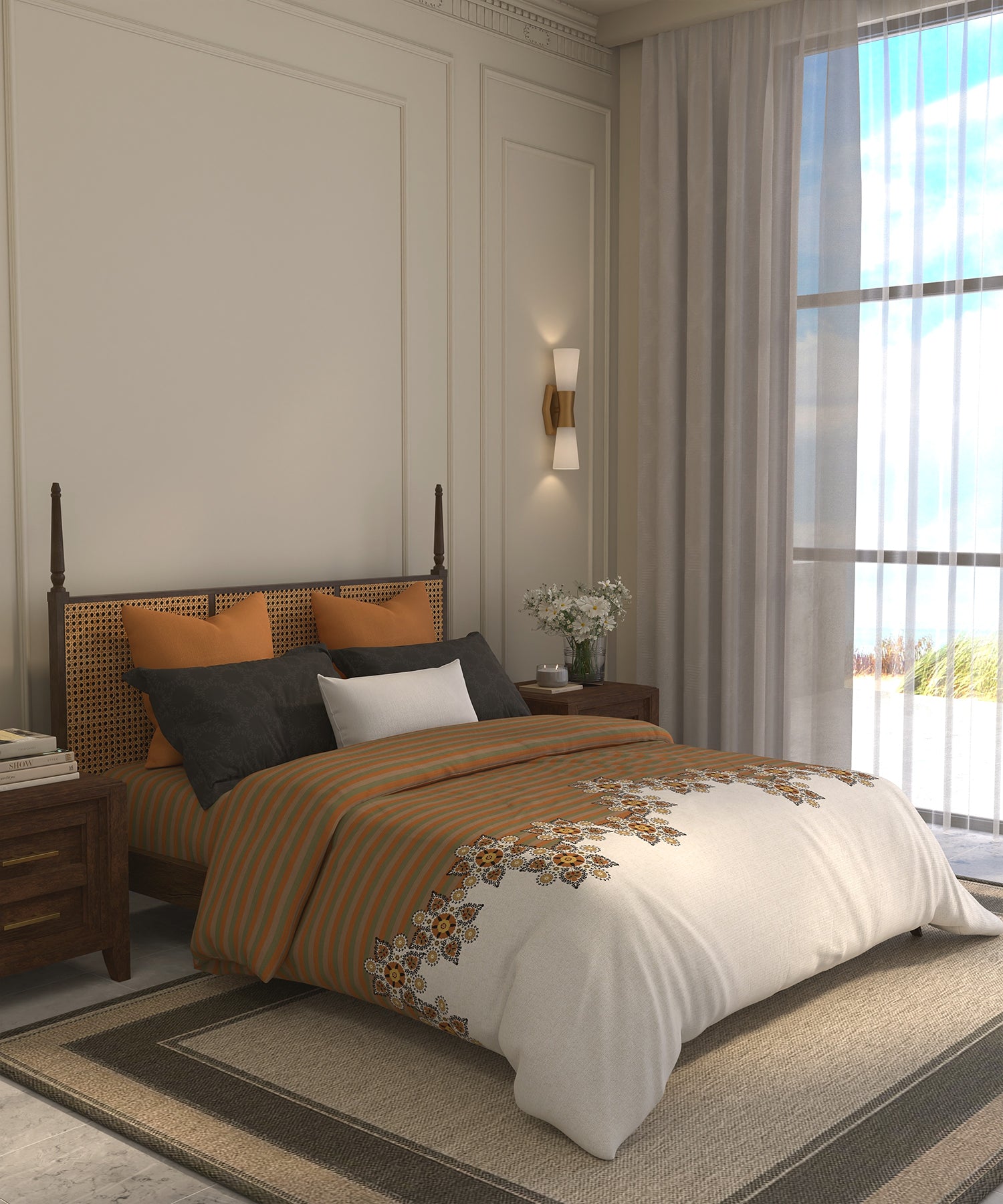 Home Essential Suzani Double AC Blanket/Comforter, Silsila| 144 TC Cotton