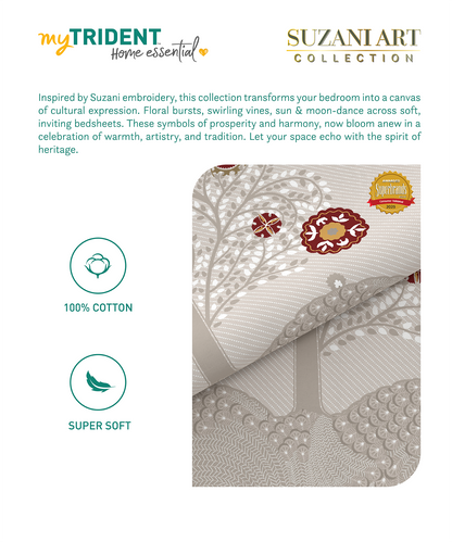 Home Essential Suzani Double AC Blanket/Comforter, Zulfiyan| 144 TC Cotton