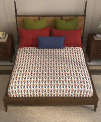 Home Essential Suzani Bedding Set, Bahar|144 TC Cotton| 4 Pc Set