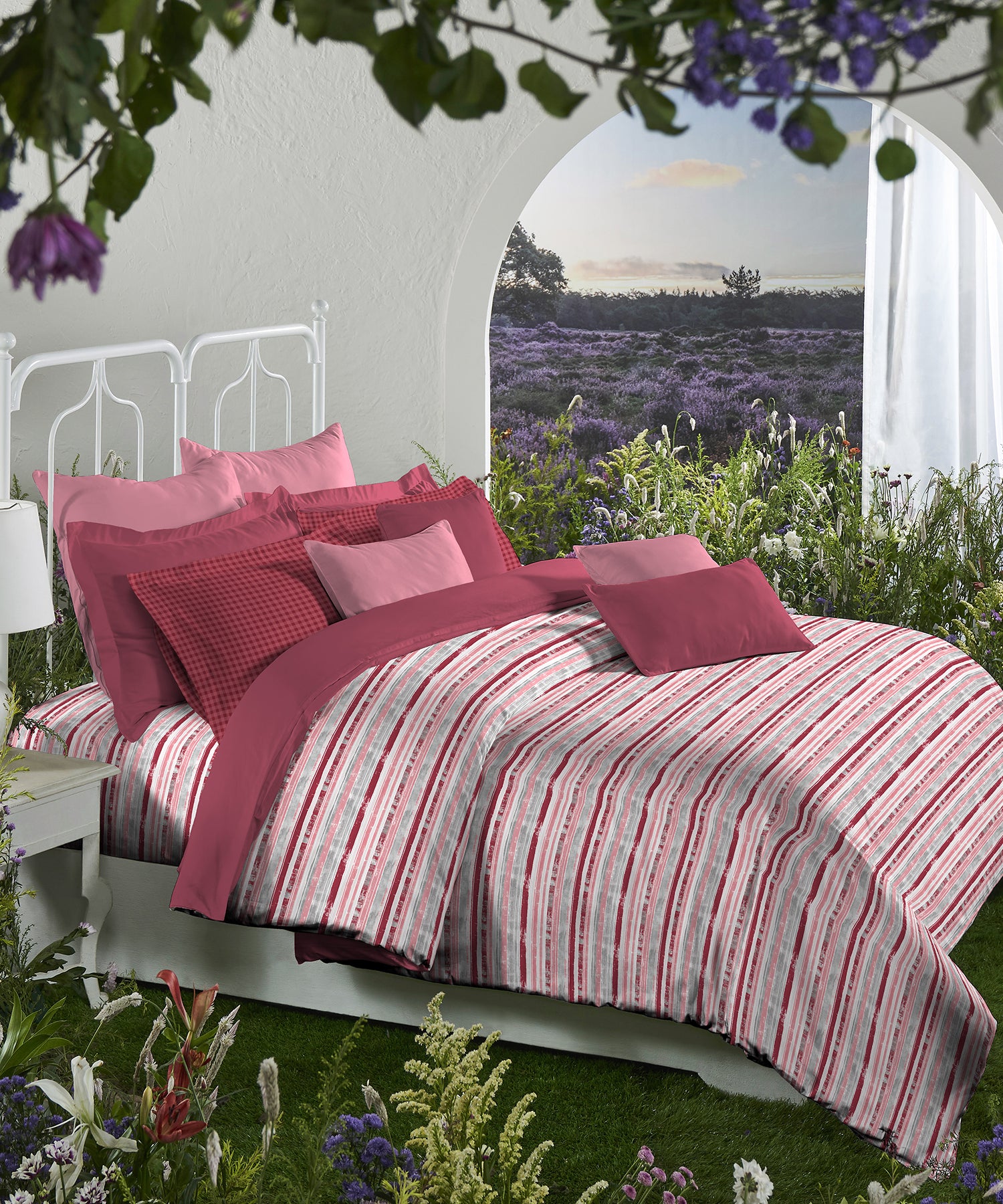 Aroma King Bedsheet Set,Strawberry The Edit|180 TC Cotton|2 Pillow
