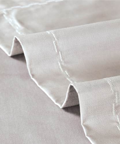 Nectarsoft Signature Select King Bedsheet Set, Pebble|400 TC Cotton| 2 Pillow Covers