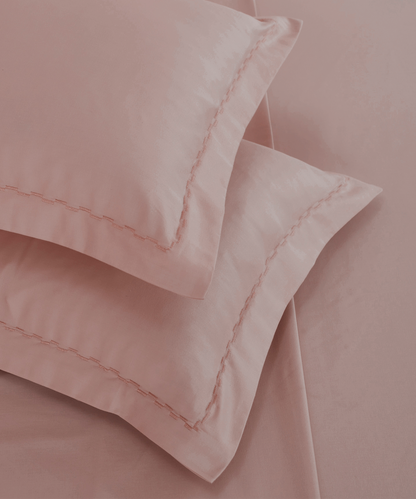 Nectarsoft Signature Select King Bedsheet Set, Blush|400 TC Cotton| 2 Pillow Covers