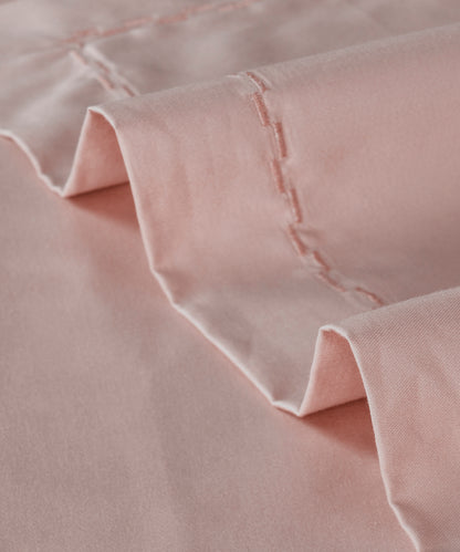 Nectarsoft Signature Select King Bedsheet Set, Blush|400 TC Cotton| 2 Pillow Covers