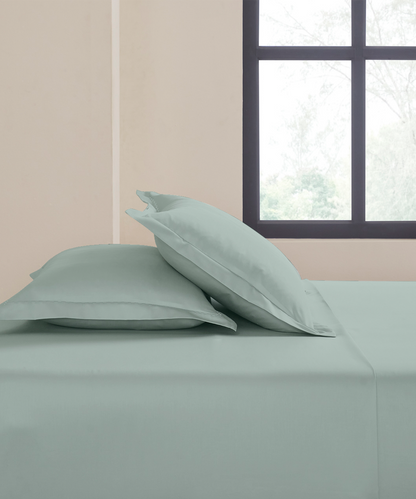 Nectarsoft Signature Select King Bedsheet Set, Wasabi|400 TC Cotton| 2 Pillow Covers