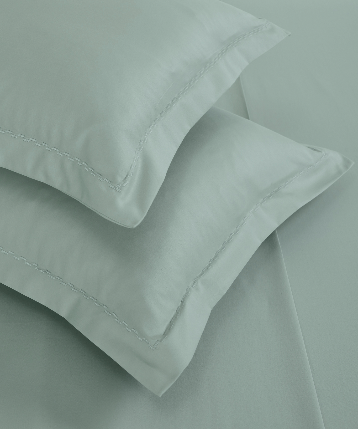 Nectarsoft Signature Select King Bedsheet Set, Wasabi|400 TC Cotton| 2 Pillow Covers