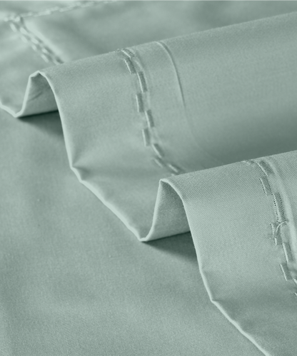 Nectarsoft Signature Select King Bedsheet Set, Wasabi|400 TC Cotton| 2 Pillow Covers