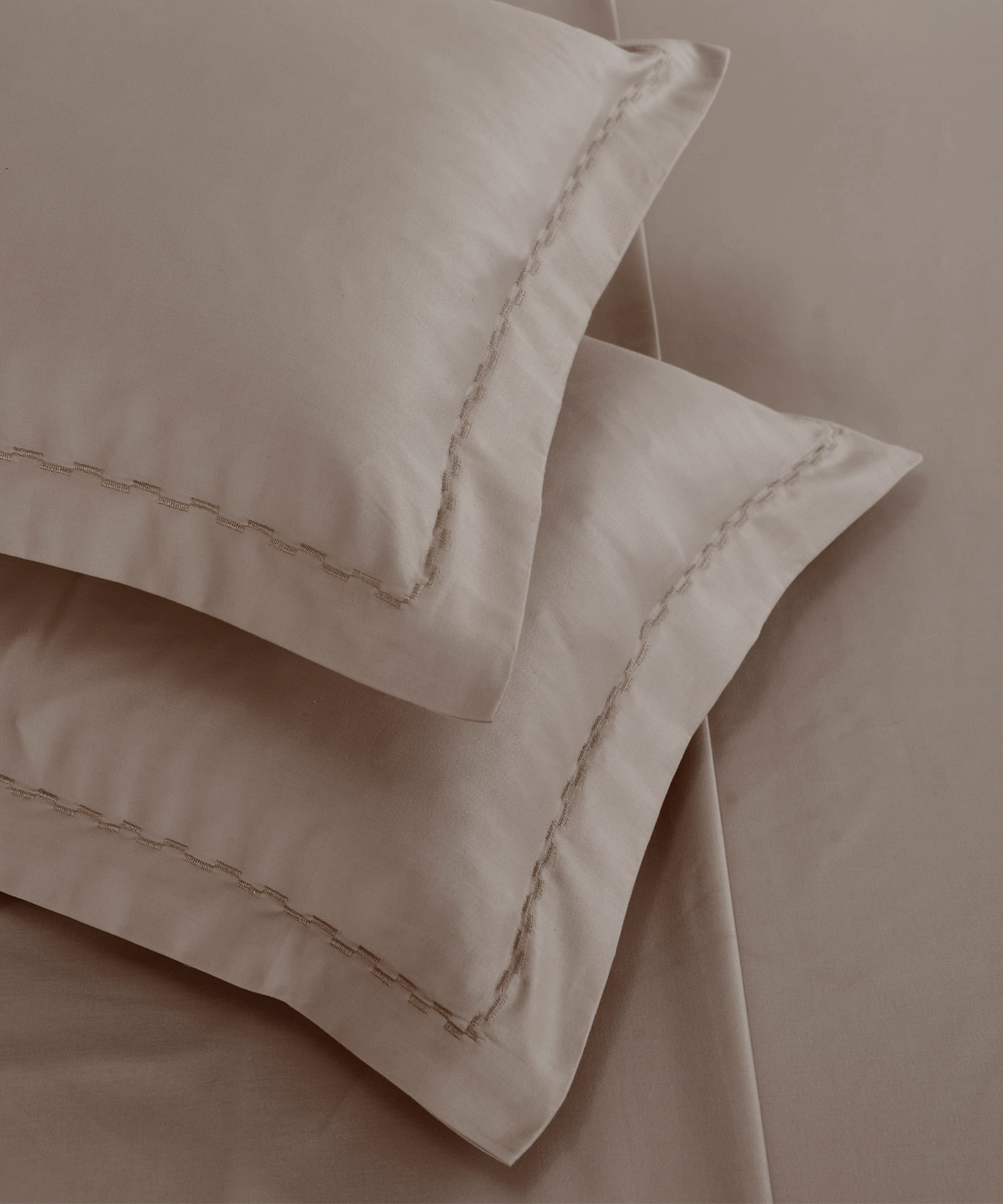 Nectarsoft Signature Select King Bedsheet Set, Hazelnut|400 TC Cotton| 2 Pillow Covers