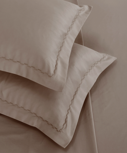 Nectarsoft Signature Select King Bedsheet Set, Hazelnut|400 TC Cotton| 2 Pillow Covers