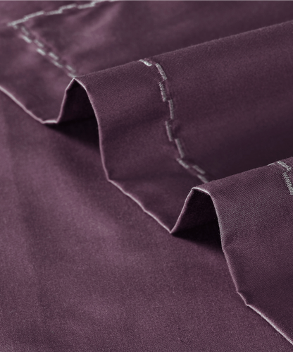 Nectarsoft Signature Select King Bedsheet Set, Grape|400 TC Cotton| 2 Pillow Covers