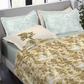 Indulgence Painterly Pattern King Bedsheet Set, Whispering Forest|300 TC Cotton| 4 Pillow Covers