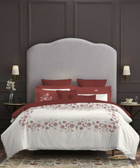 Nectarsoft Elite King Bedsheet Set, Rumi| 400 TC Cotton| 4 Pillow Covers