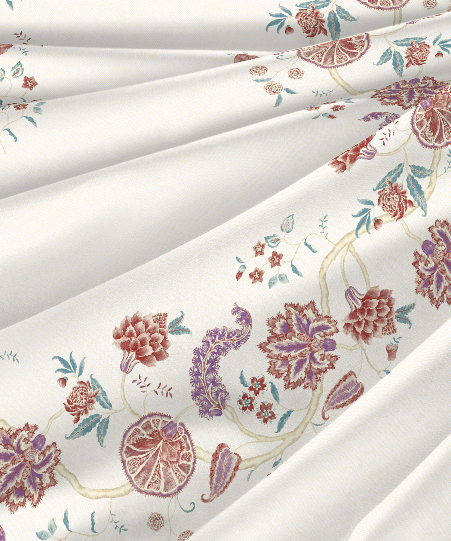 Nectarsoft Elite King Bedsheet Set, Rumi| 400 TC Cotton| 4 Pillow Covers