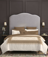 Nectarsoft Elite King Bedsheet Set, Darla| 400 TC Cotton| 4 Pillow Covers