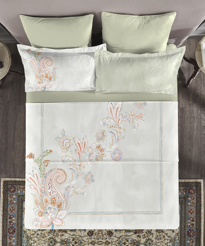 Nectarsoft Elite King Bedsheet Set, Mizuki| 400 TC Cotton| 4 Pillow Covers