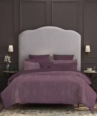 Nectarsoft Elite King Bedsheet Set, Rose Dust| 400 TC Cotton| 4 Pillow Covers