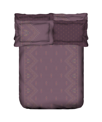 Nectarsoft Elite King Bedsheet Set, Rose Dust| 400 TC Cotton| 4 Pillow Covers