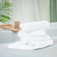 Organic Luxury 4Pc Wash Towel, White|650 GSM Organic Cotton