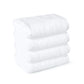 Organic Luxury 4Pc Wash Towel, White|650 GSM Organic Cotton