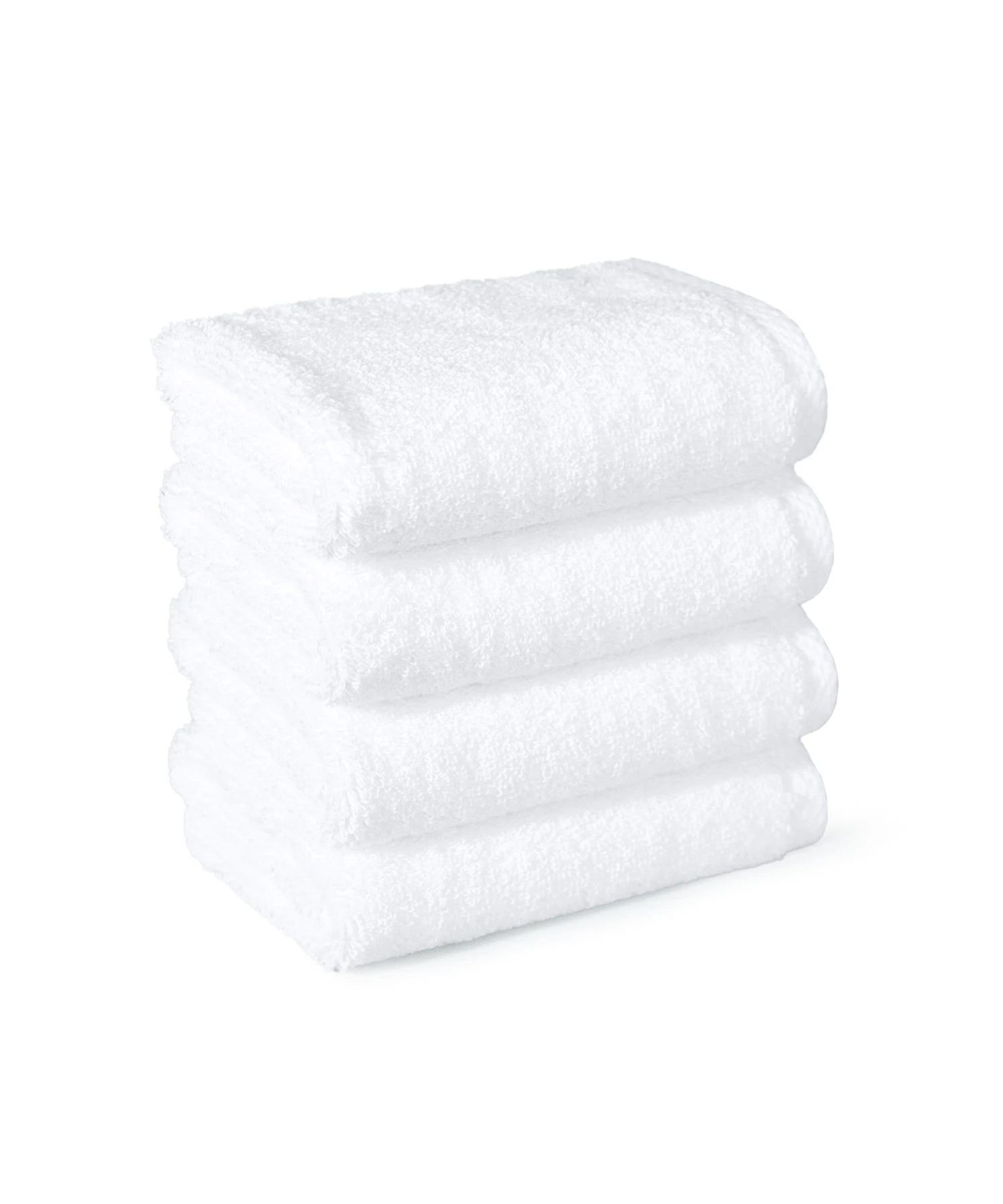 Organic Luxury 4Pc Wash Towel, White|650 GSM Organic Cotton