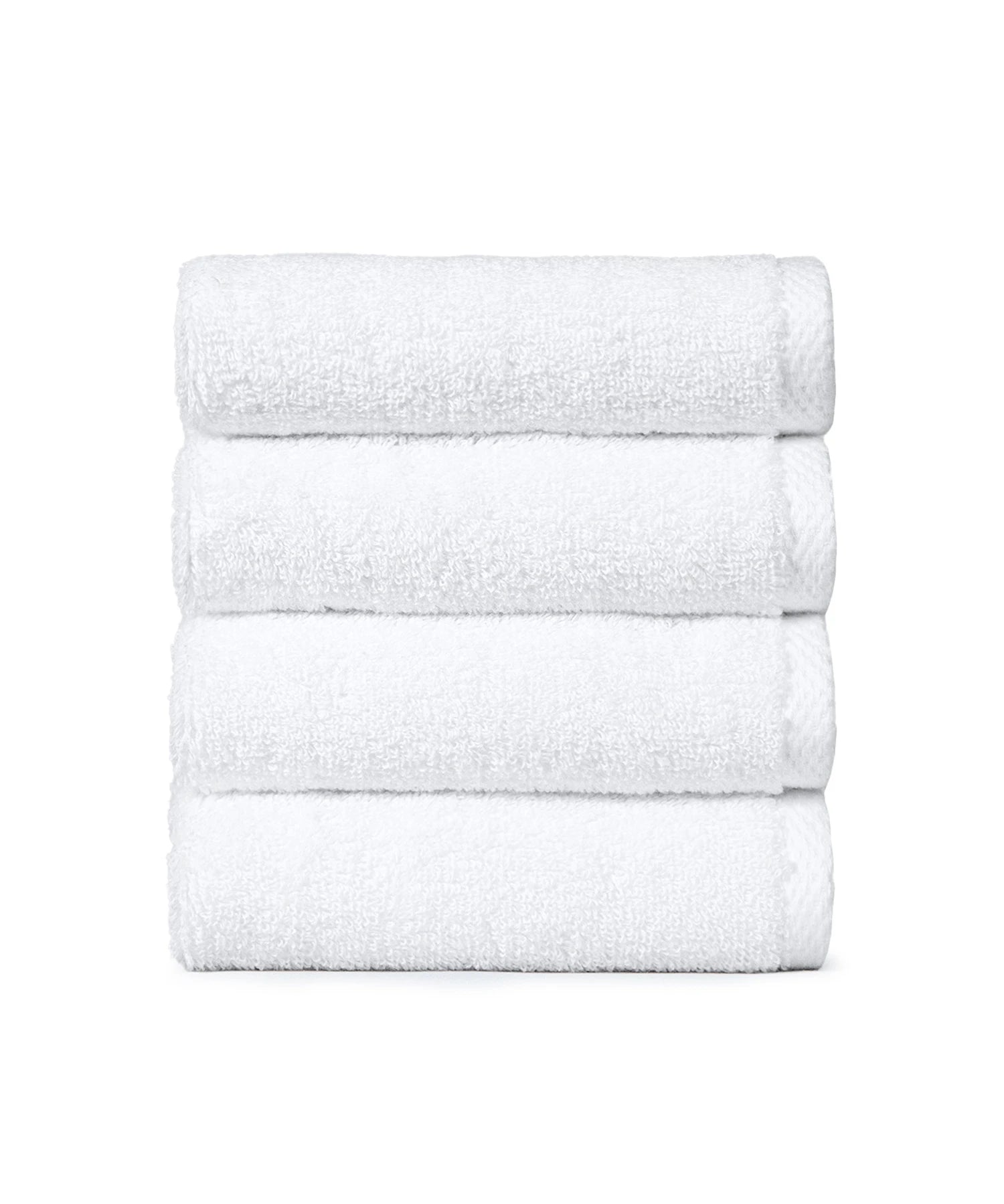 Organic Luxury 4Pc Wash Towel, White|650 GSM Organic Cotton