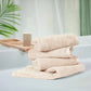 Organic Luxury 4Pc Wash Towel, Beige|650 GSM Organic Cotton