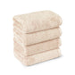 Organic Luxury 4Pc Wash Towel, Beige|650 GSM Organic Cotton